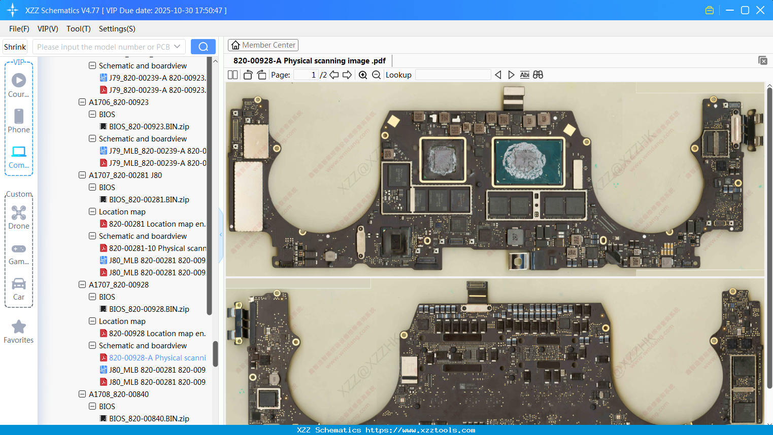 Laptop Apple 820-00928-A Physical Scanning Image